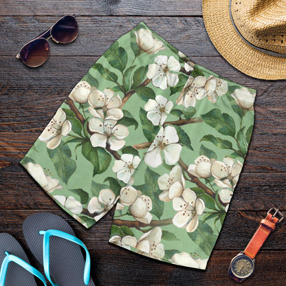 Apple blossom Pattern Print Design AB02 Mens Shorts
