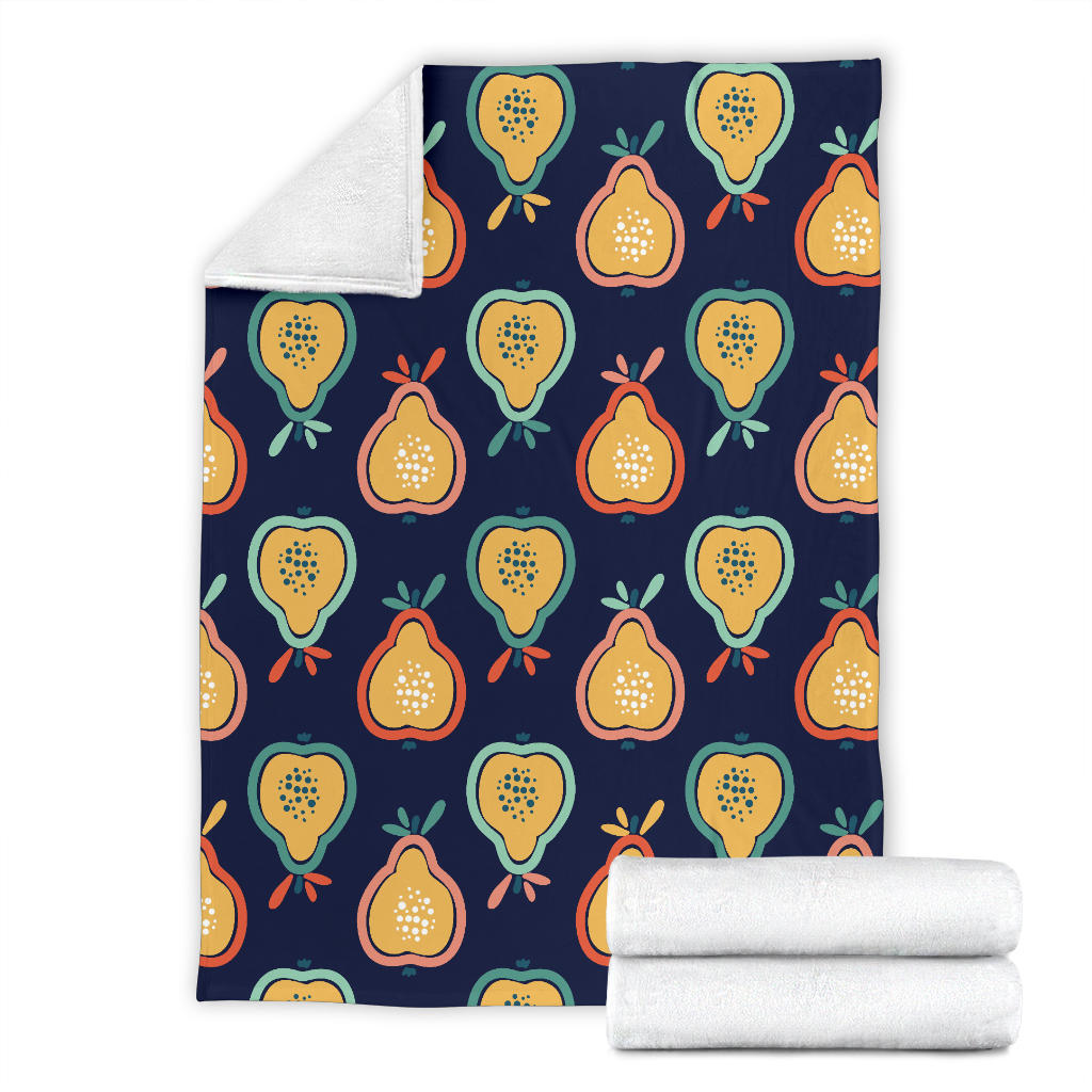Pear Pattern Print Design PE03 Fleece Blanket