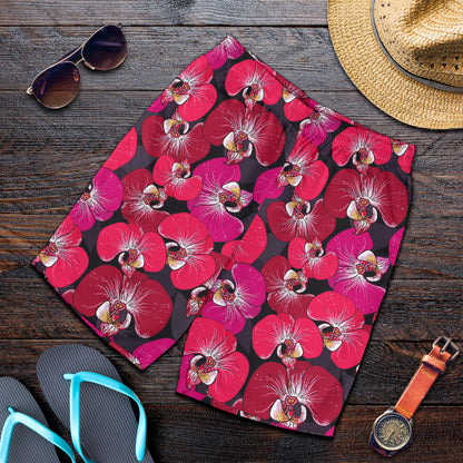 Orchid Red Pattern Print Design OR05 Mens Shorts