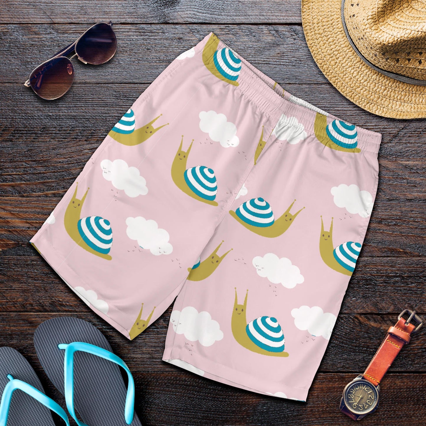 Snail Pattern Print Design 02 Mens Shorts