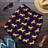 Gold Horse Pattern Mens Shorts