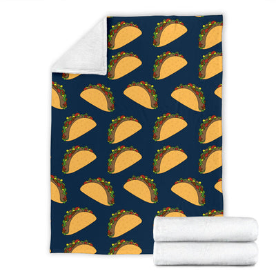 Taco Pattern Print Design TC04 Fleece Blanket