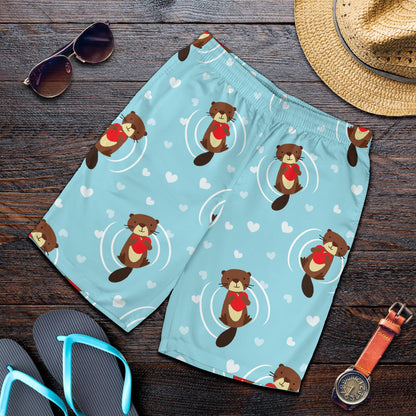 Sea Otter Cute Pattern Print Design 04 Mens Shorts