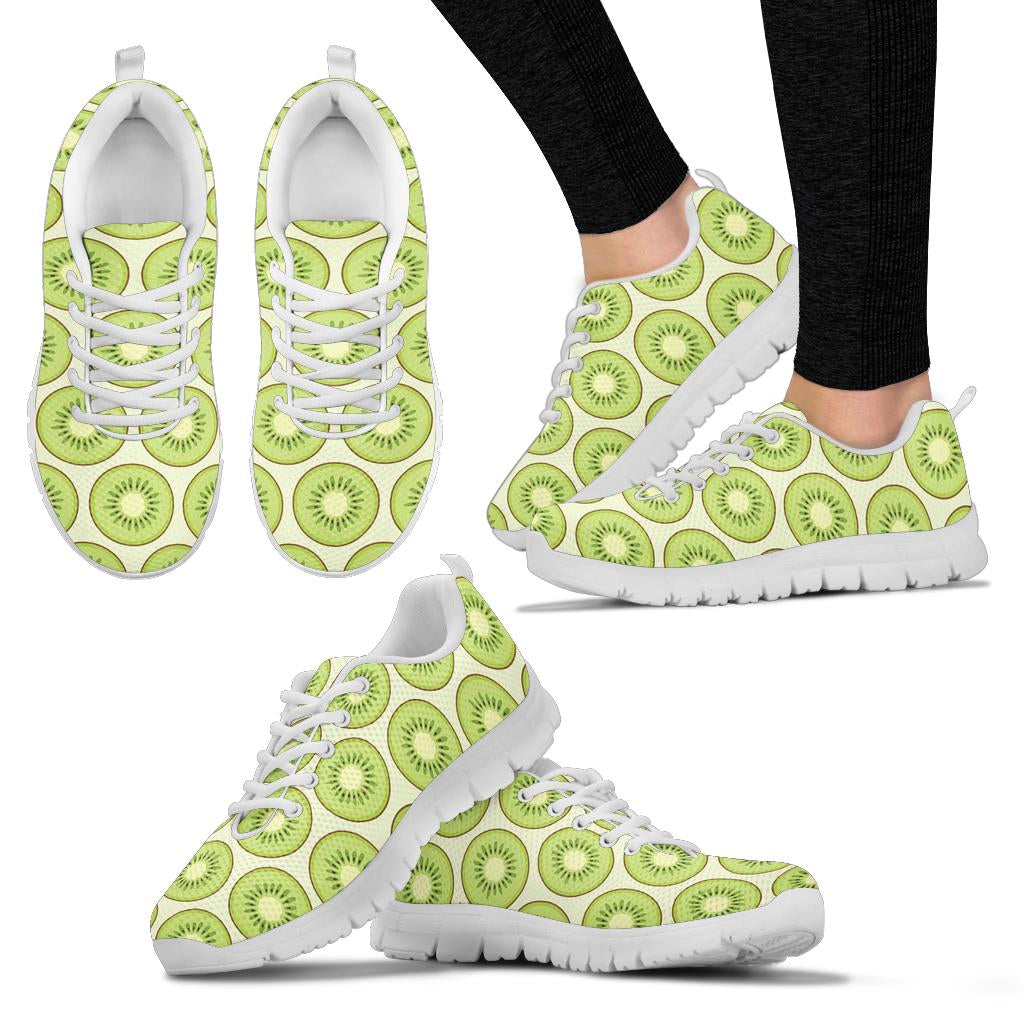 Kiwi Pattern Print Design KW02 Sneakers White Bottom Shoes