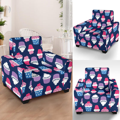 Cupcake Pattern Print Design CP04 Armchair Slipcover