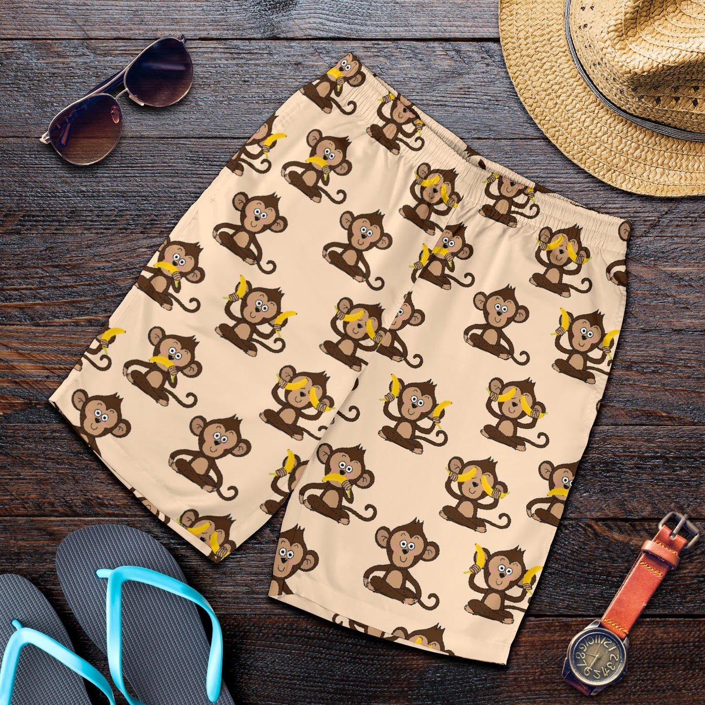 Monkey Pattern Print Design 03 Mens Shorts