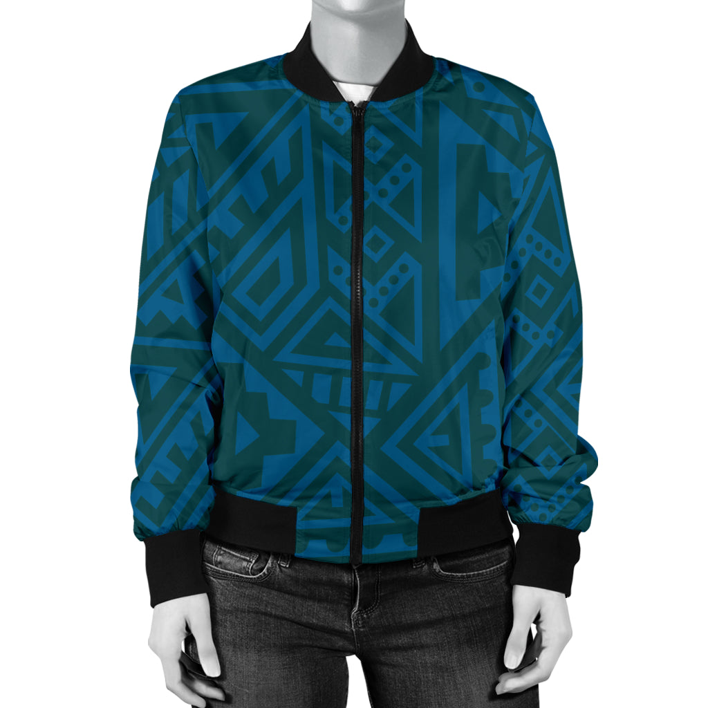 Maori Pattern Print Design 03 Women's Bomber Jacket