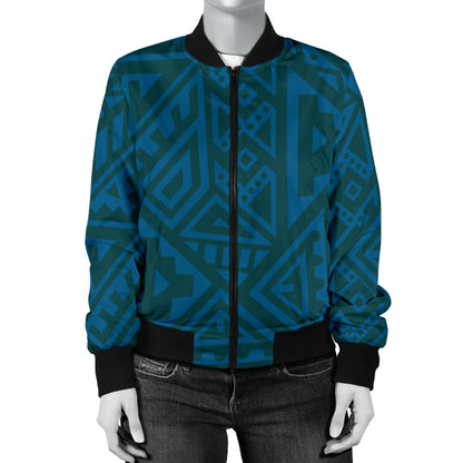 Maori Pattern Print Design 03 Women's Bomber Jacket