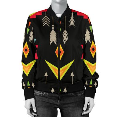 Native Pattern Print Design A05 Women's Bomber Jacket