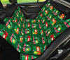 Camper Camping Christmas Themed Print Rear Dog  Seat Cover