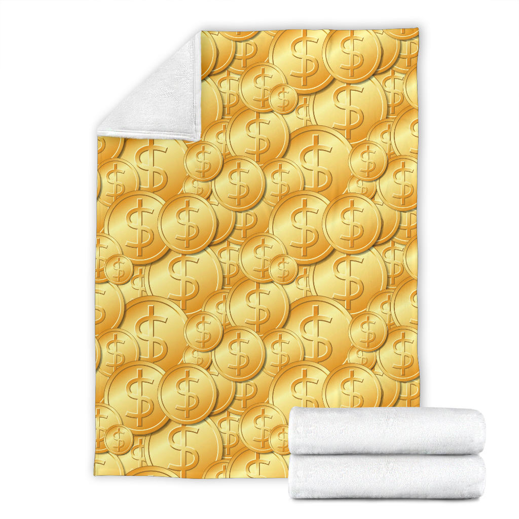 Dollar Pattern Print Design DO03 Fleece Blanket