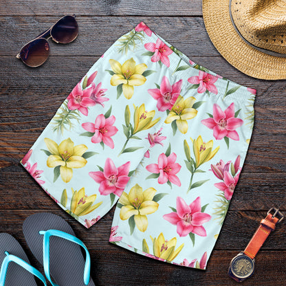 Lily Pattern Print Design LY010 Mens Shorts