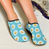 Daisy Pattern Print Design DS03 Aqua Water Shoes