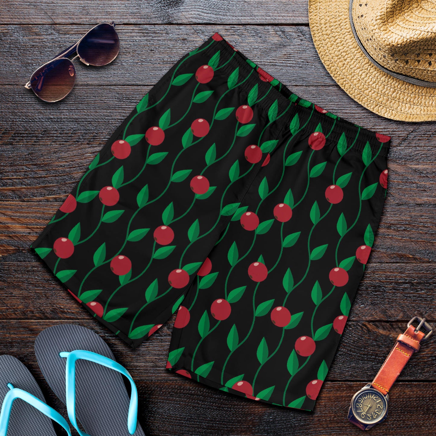 Cranberry Pattern Print Design CB01 Mens Shorts