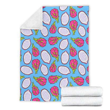 Dragonfruit Pattern Print Design DF04 Fleece Blanket