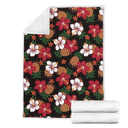 Hawaiian Themed Pattern Print Design H013 Fleece Blanket