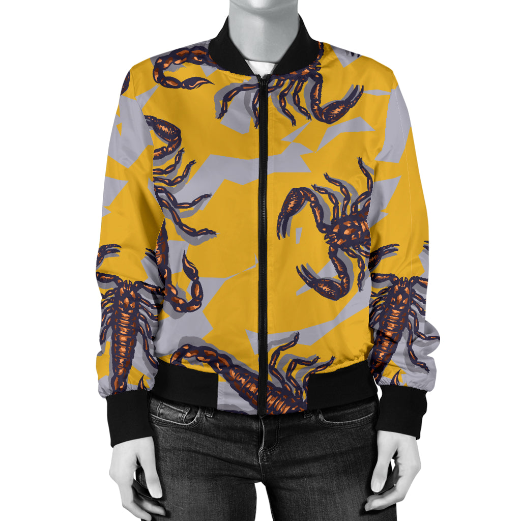 Scorpion Pattern Print Design 01 Women's Bomber Jacket