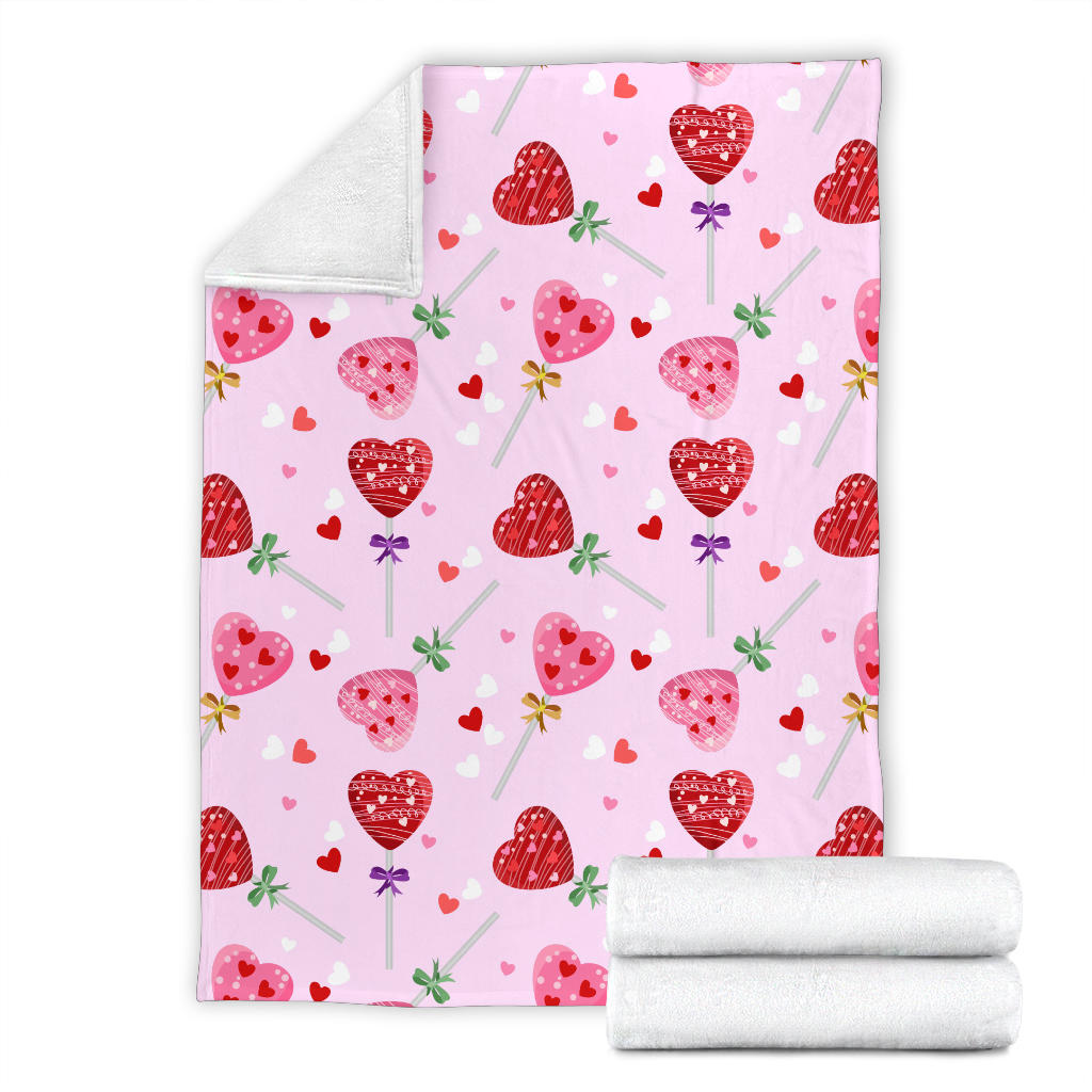 Lollipop Pattern Print Design LL07 Fleece Blanket