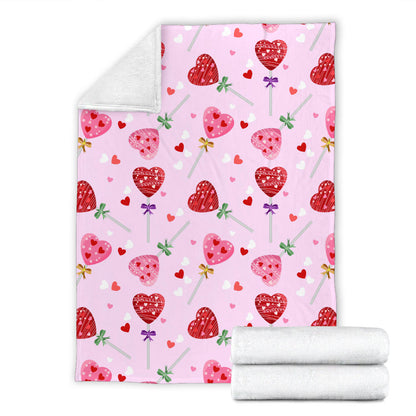 Lollipop Pattern Print Design LL07 Fleece Blanket
