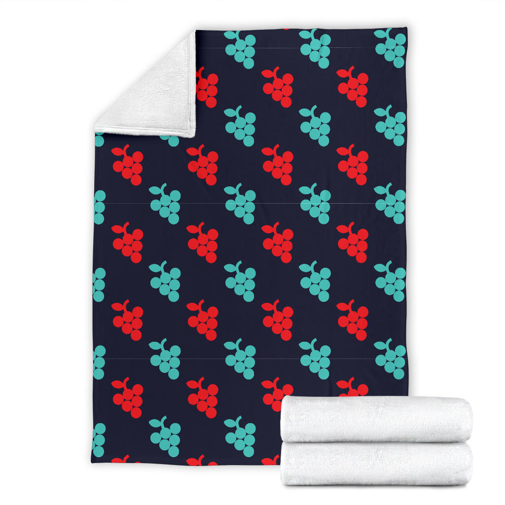 Grape Pattern Print Design GP07 Fleece Blanket
