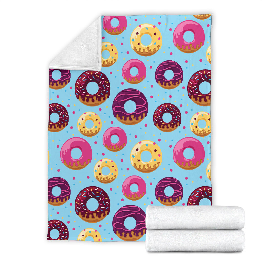 Donut Pattern Print Design DN07 Fleece Blanket