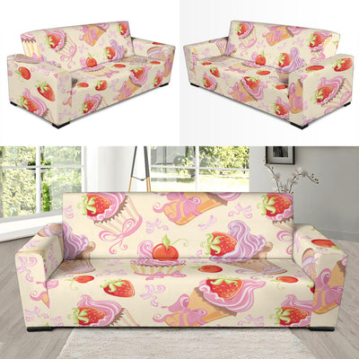 Strawberry Pink CupCake Sofa Slipcover