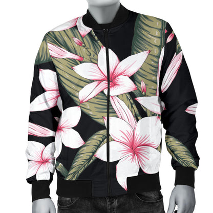 Plumeria Pattern Print Design PM021 Men Bomber Jacket