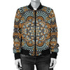 Mandala Pattern Print Design 05 Women's Bomber Jacket