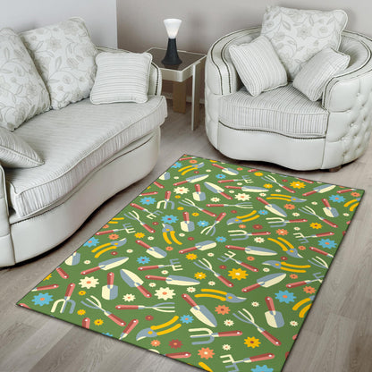 Gardening Pattern Print Design G06 Area Rugs