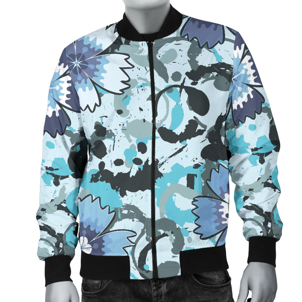 Carnations Pattern Print Design CN04 Men Bomber Jacket