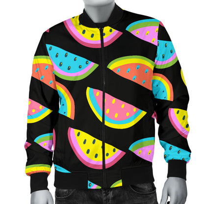 Watermelon Pattern Print Design WM08 Men Bomber Jacket