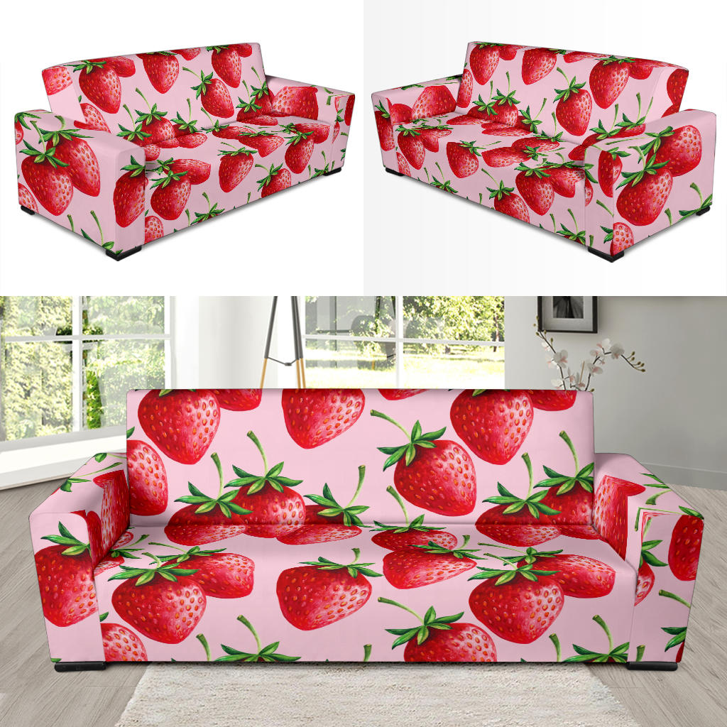 Strawberry Pattern Print Design SB03 Sofa Slipcover