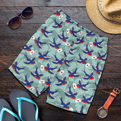 Swallow Bird Pattern Print Design 02 Mens Shorts