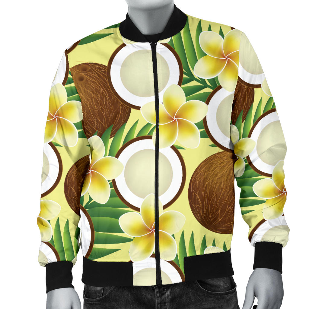 Coconut Pattern Print Design CN02 Men Bomber Jacket