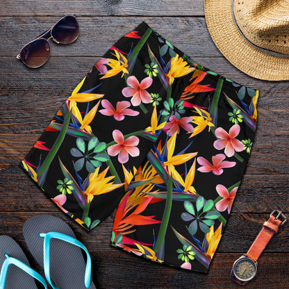 Tropical Flower Pattern Print Design TF015 Mens Shorts