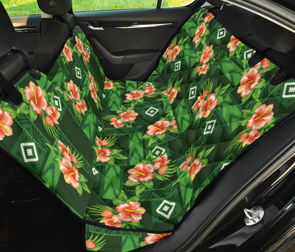 Hibiscus Pattern Print Design HB05 Rear Dog  Seat Cover