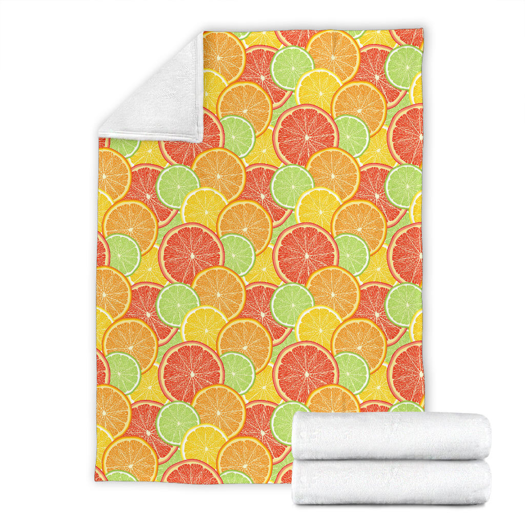 Grapefruit Pattern Print Design GF01 Fleece Blanket