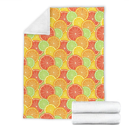 Grapefruit Pattern Print Design GF01 Fleece Blanket