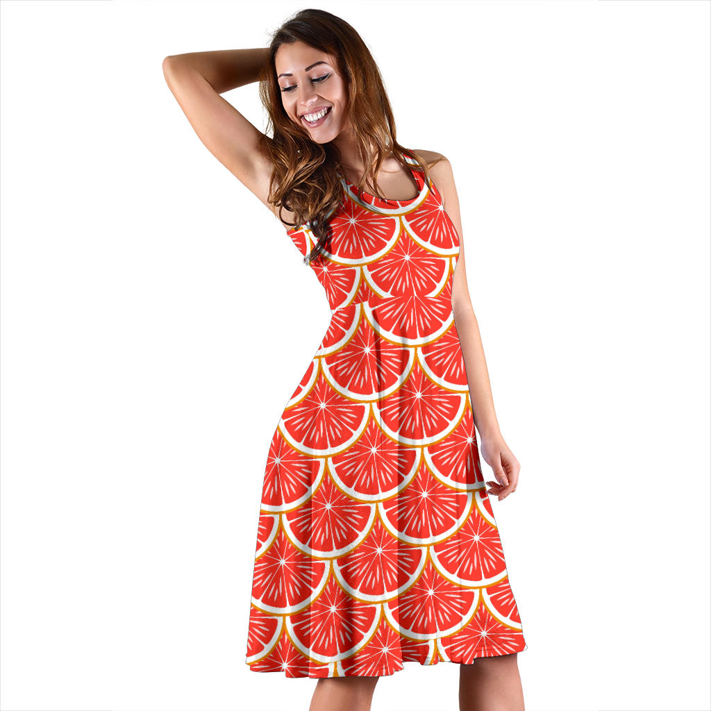 Grapefruit Pattern Print Design GF07 Midi Dress