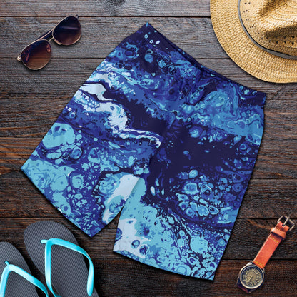 Ocean Liquid Pattern Print Design A03 Mens Shorts
