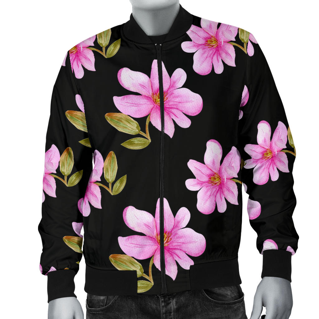 Magnolia Pattern Print Design MAG06 Men Bomber Jacket