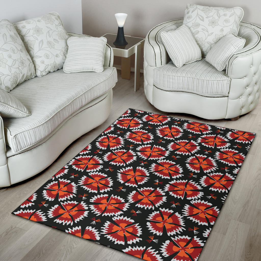 Carnations Pattern Print Design CN03 Area Rugs