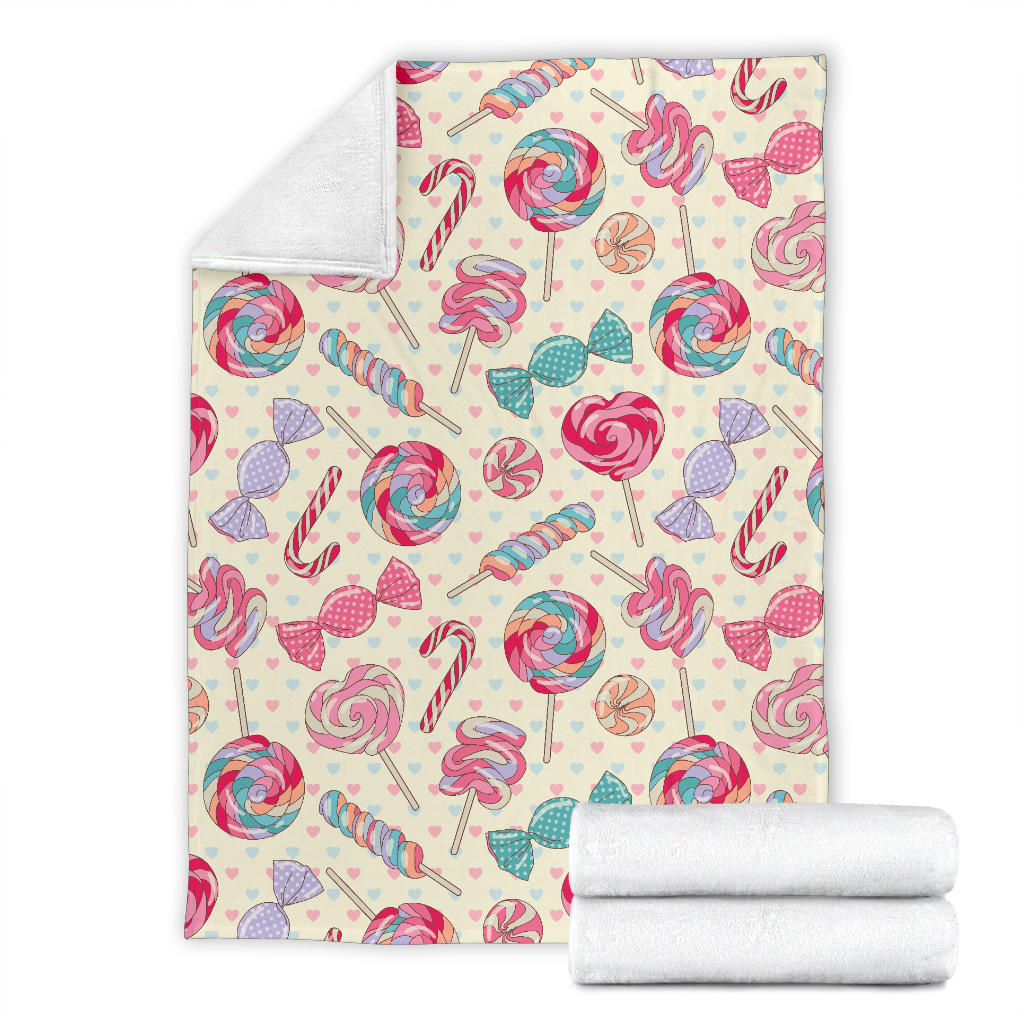 Candy Pattern Print Design CA04 Fleece Blanket
