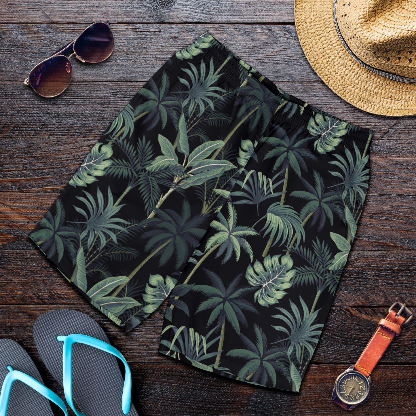 Rainforest Pattern Print Design RF02 Mens Shorts