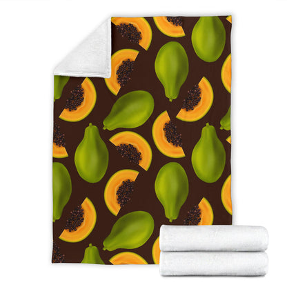 Papaya Pattern Print Design PP04 Fleece Blanket