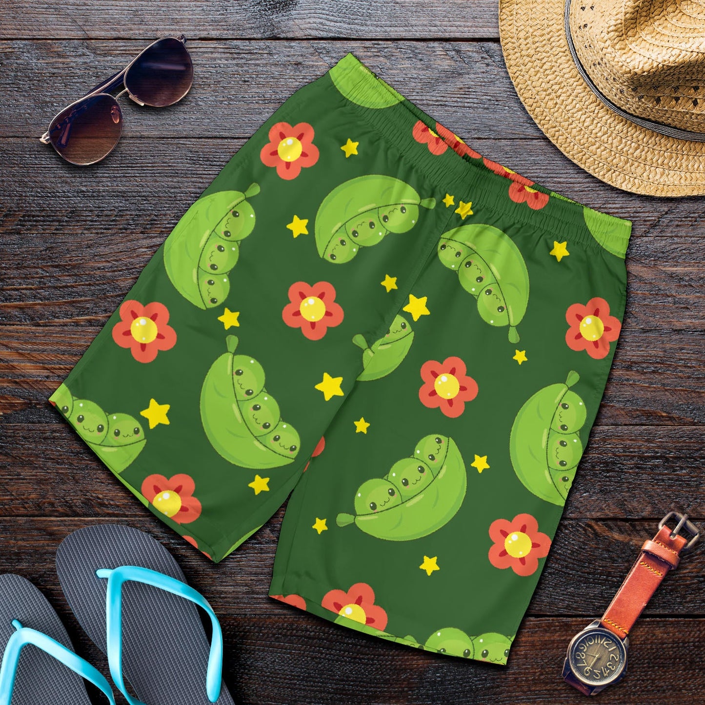 Peas Pattern Print Design A01 Mens Shorts
