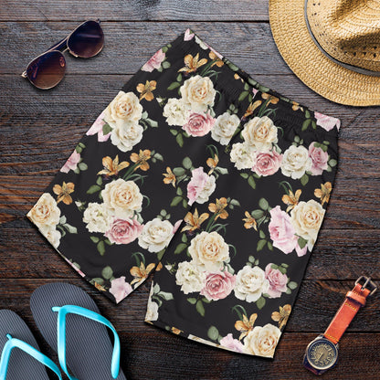 Rose Pattern Print Design A01 Mens Shorts