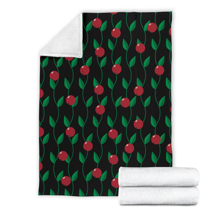 Cranberry Pattern Print Design CB01 Fleece Blanket
