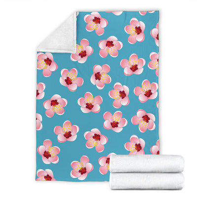 Cherry Blossom Pattern Print Design CB09 Fleece Blanket