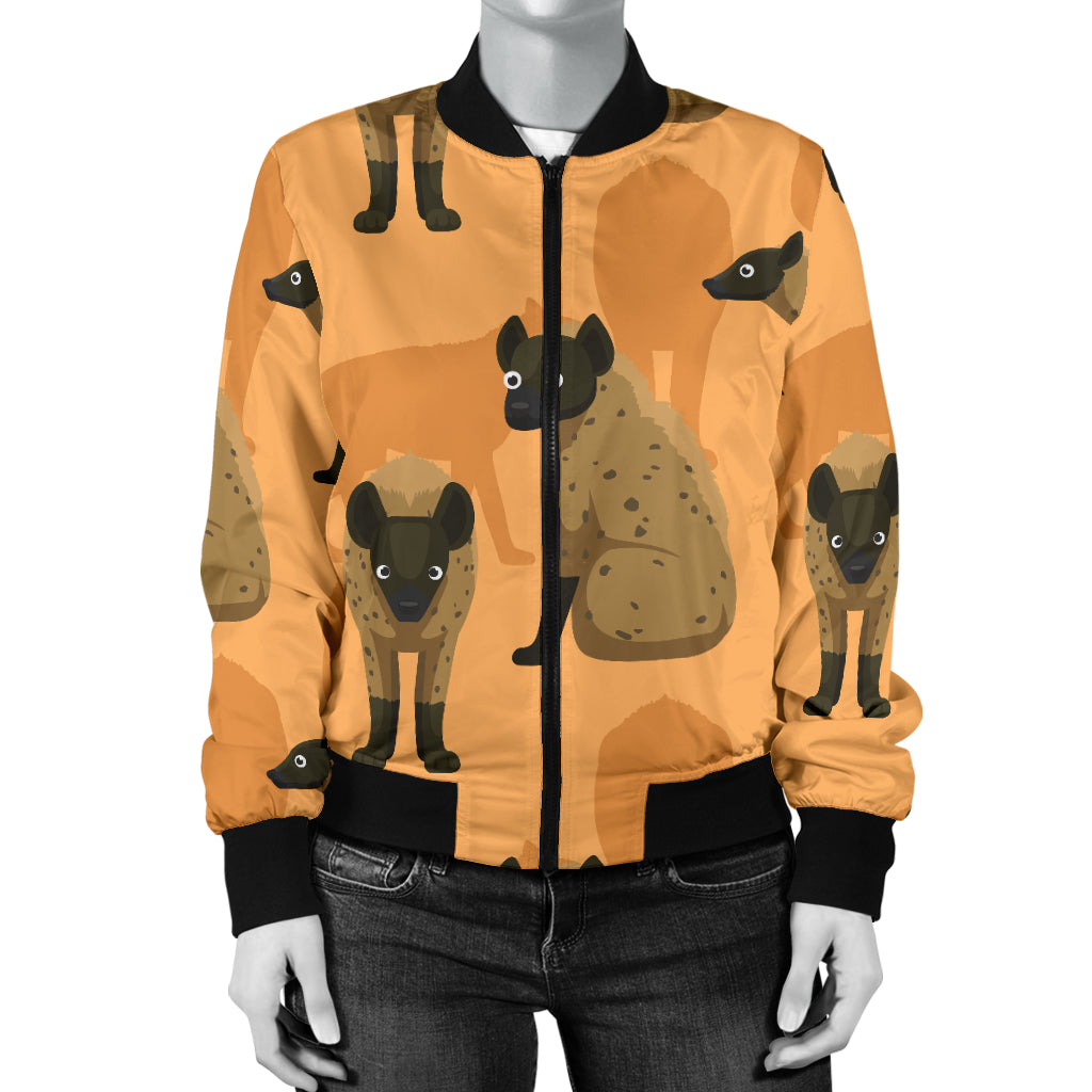 Hyena Pattern Print Design 01 Women's Bomber Jacket